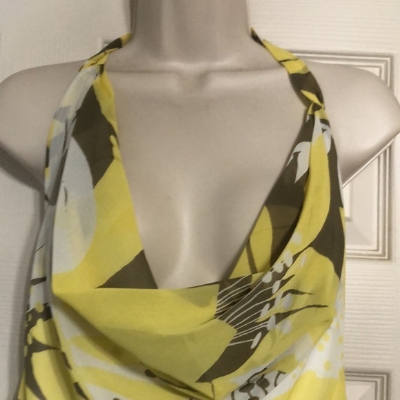 Yellow and brown halter top size L - Picture 2 of 11